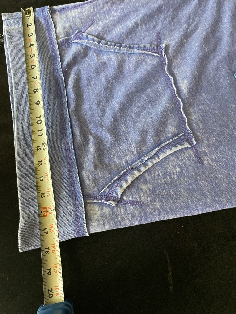 Women’s Sz S NWT BUDDY BY THE SEA Comfort Hoodie in a washed blue iris color - Picture 6 of 9